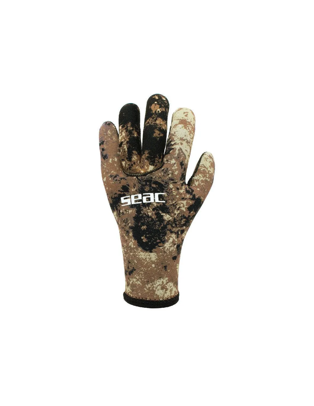 Guantes de pesca submarina Seac Camo 3,5 MM Marron