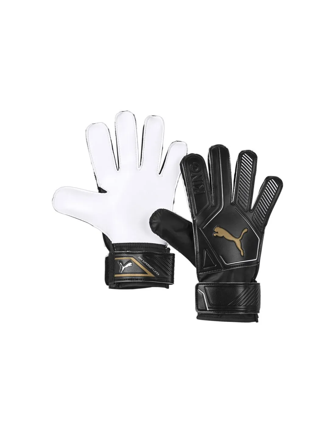 Guantes de portero Puma King 4 Negro/Blanco Infantil