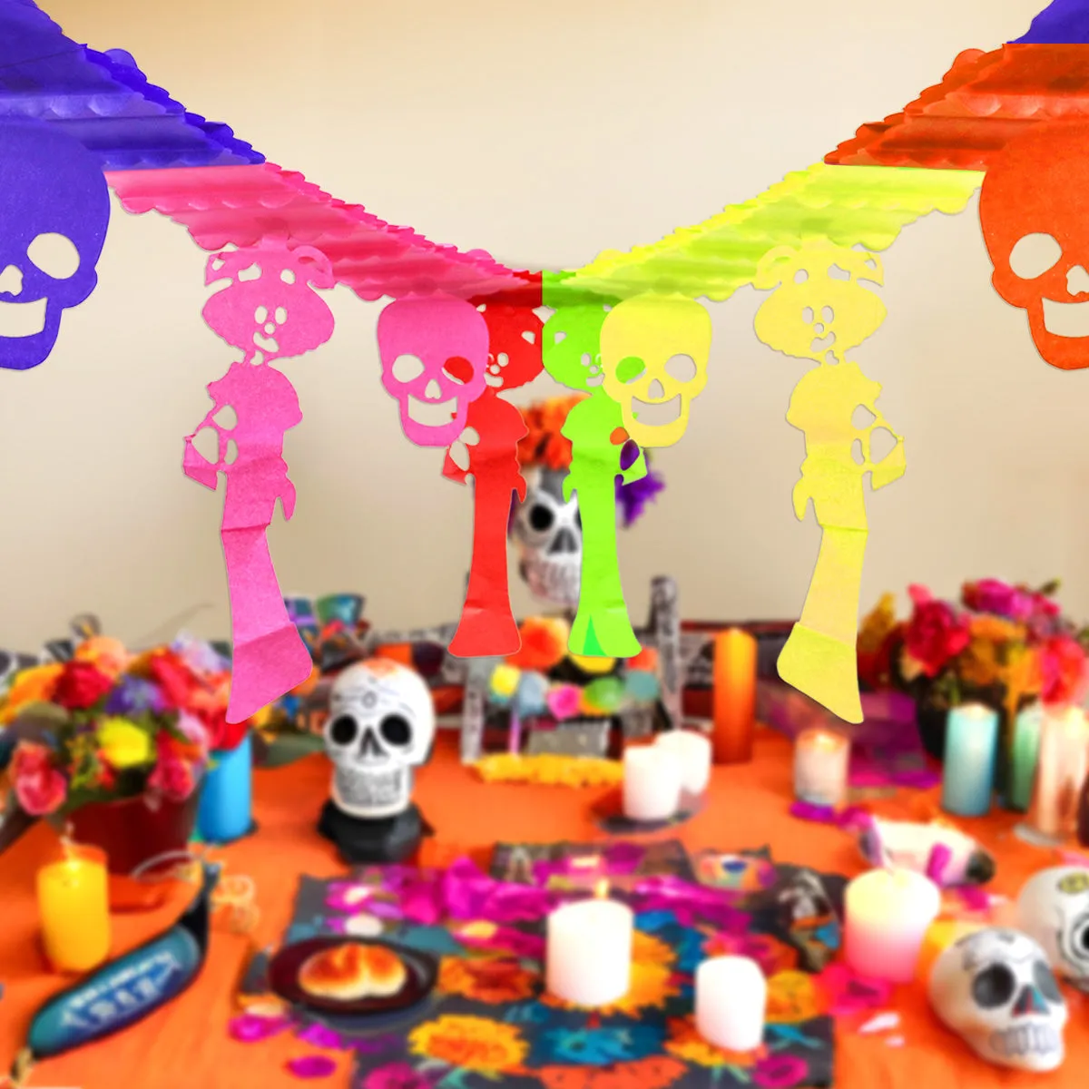 Guirnalda de Papel Picado con Diseo de Catrina