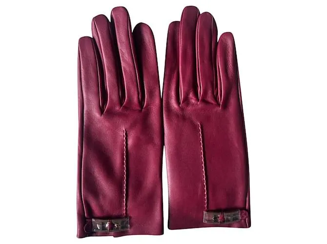 Hermès Guantes Rosa 