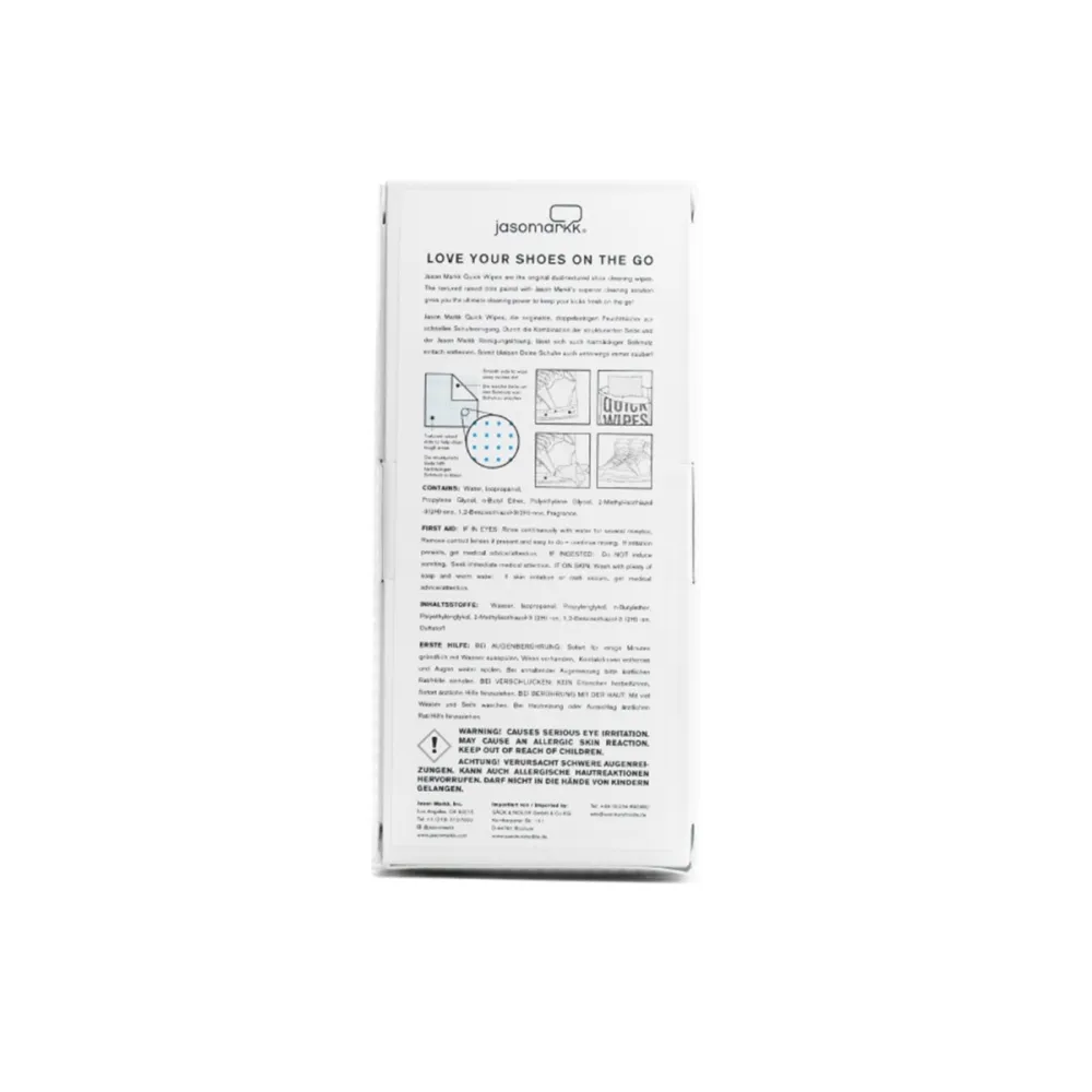 jason markk quickwipes 30 pack artículos de limpieza 0417