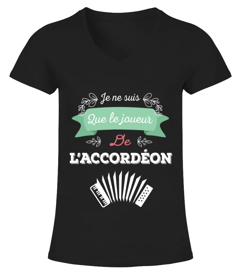 JE NE SUIS QUE LE JOUEUR  Camiseta cuello pico Mujer