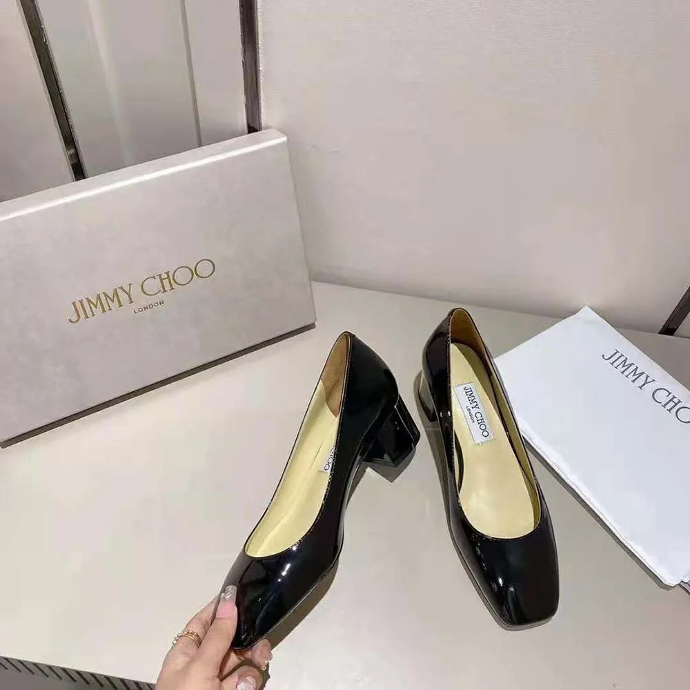 Jimmy Choo Mujer Rydea Pump 45 Zapatos De Tacón De Piel De Napa Negros