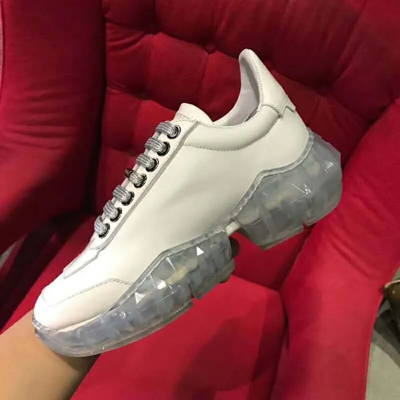Jimmy Choo Zapatos Mujer Diamond/F Piel De Becerro Blanco Con Zapatillas Bajas Charol Piel metalizada