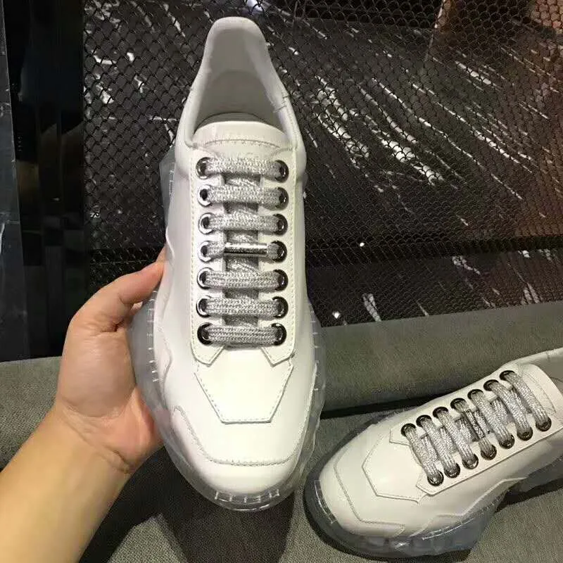 Jimmy Choo Zapatos Mujer Diamond/F Piel De Becerro Blanco Con Zapatillas Bajas Charol Piel metalizada