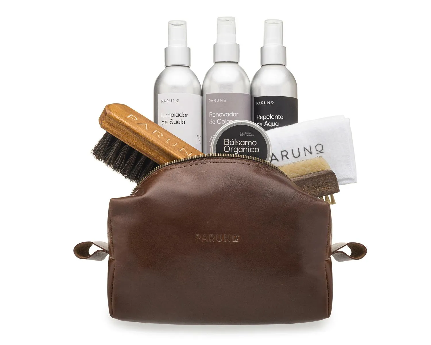 Kit de Limpieza Paruno® con Neceser de Piel
