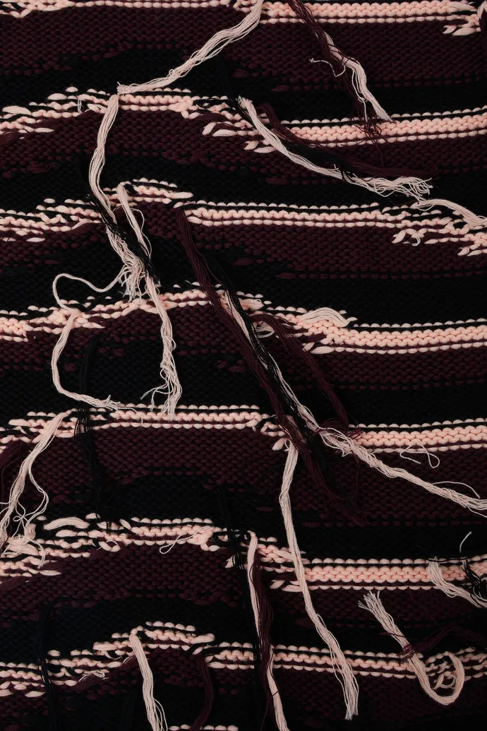 Knit Scarf Bufanda de punto intarsia marrón