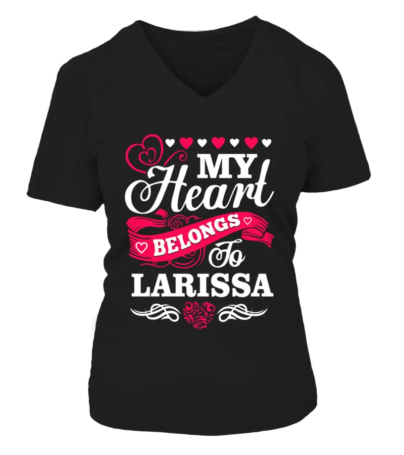 Larissa belongs to my heart Camiseta cuello pico Mujer