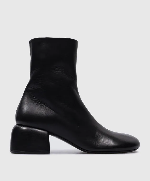 Marsell Basata black leather ankle boots