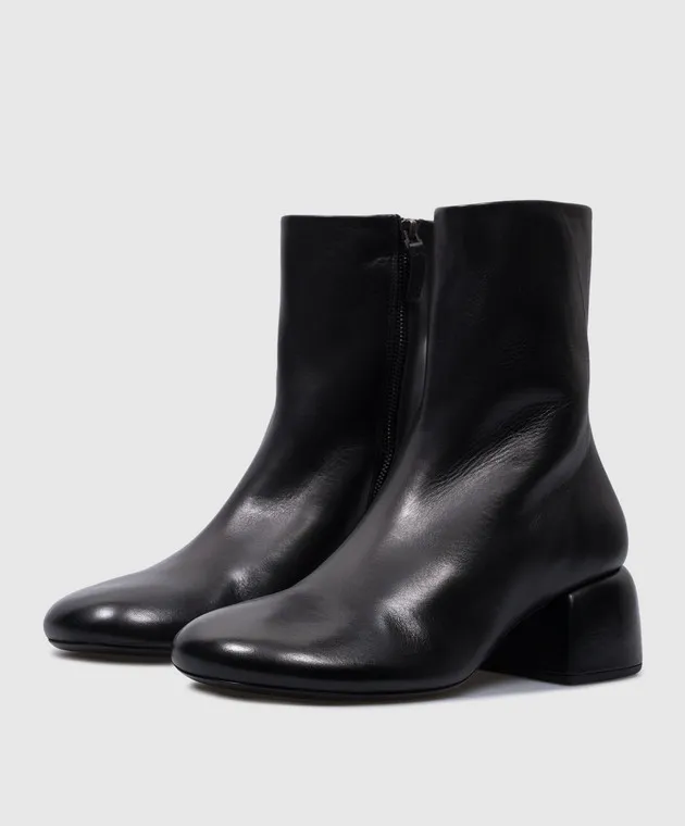 Marsell Basata black leather ankle boots