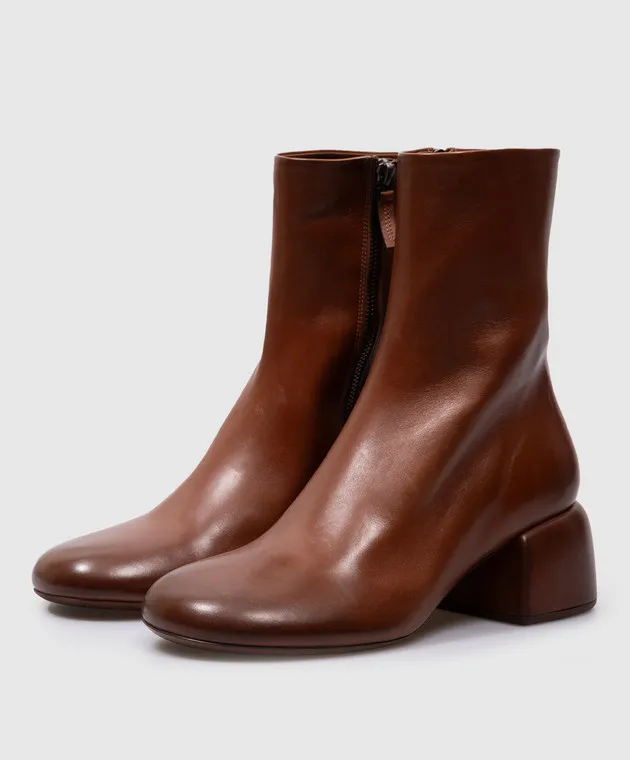 Marsell Basata brown leather ankle boots