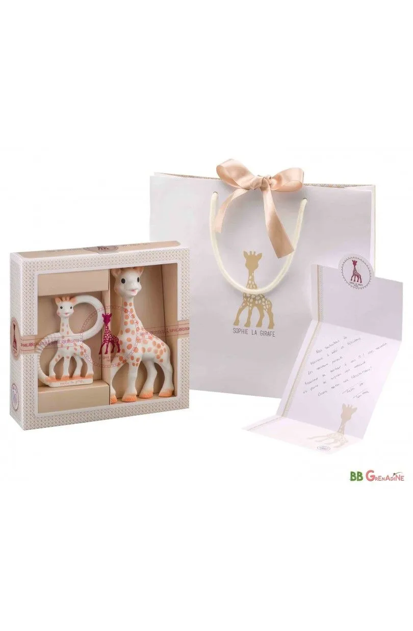 Mi primer set sophie la girafe+anillo dentención bbgrenadine