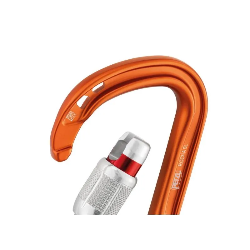 Mosquetón PETZL Cierre de rosca Rocha (NARANJA)
