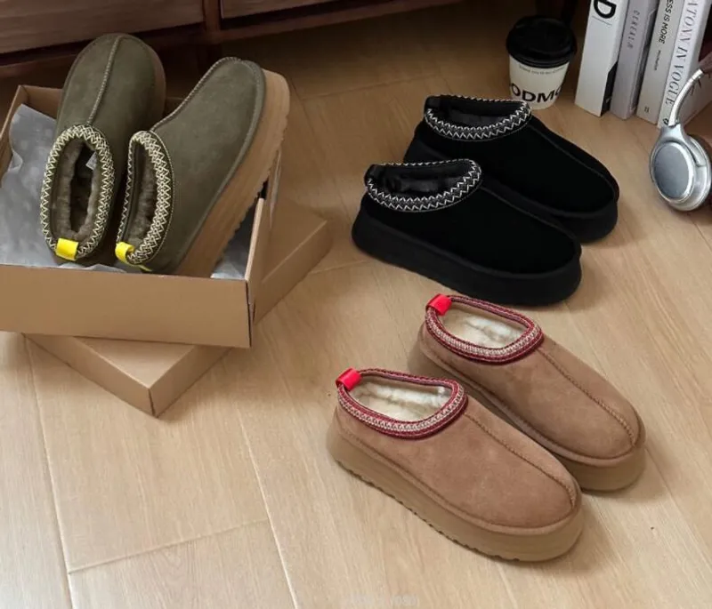 Mujeres clásicas plataforma de tazz zapatillas botas de nieve mantenga bota cálida suave y cómoda peluche botas casuales hermoso