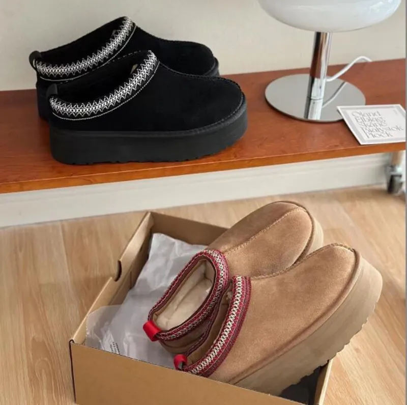 Mujeres clásicas plataforma de tazz zapatillas botas de nieve mantenga bota cálida suave y cómoda peluche botas casuales hermoso