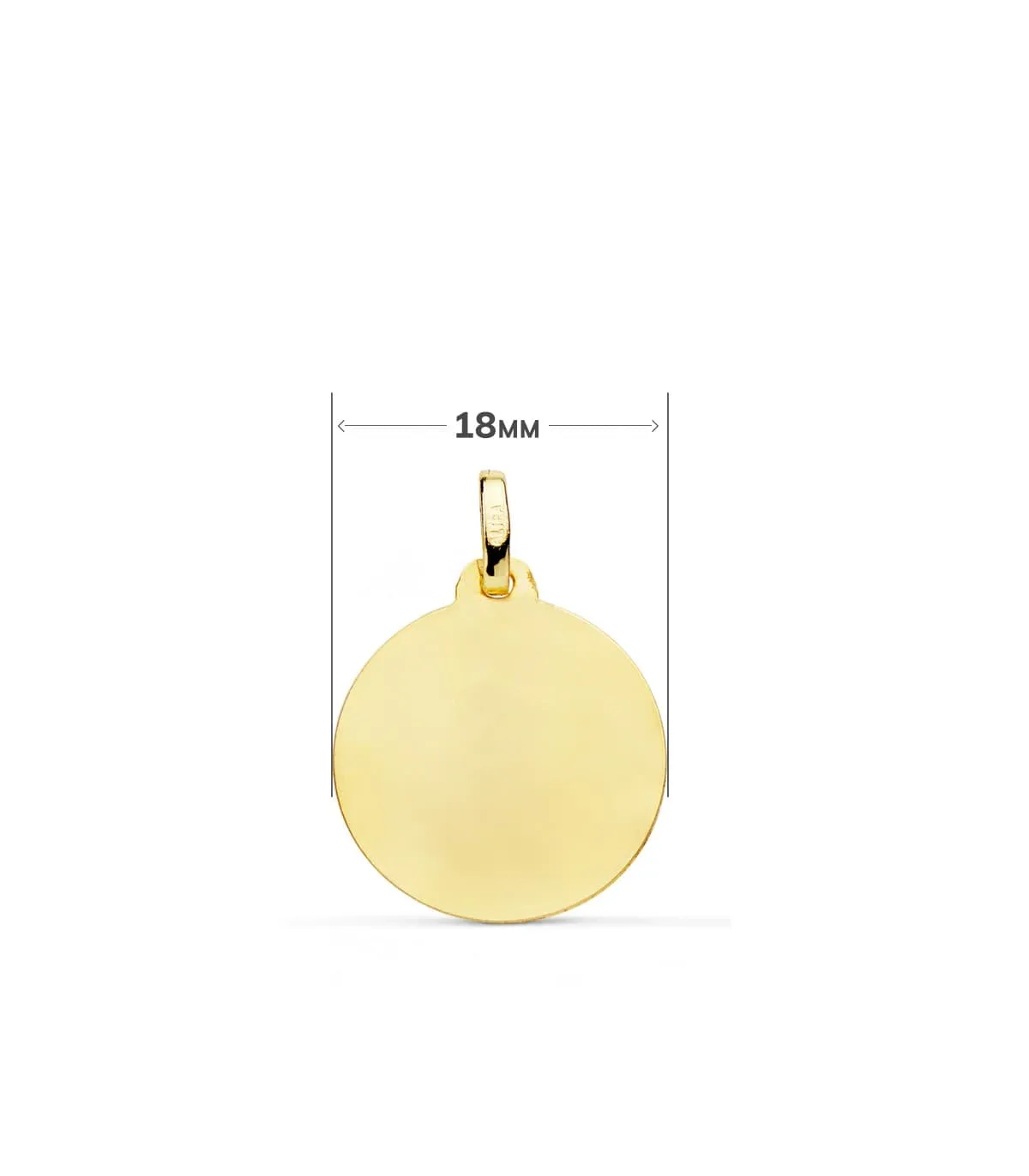 Médaille Sacré Coeur de Jésus Or Jaune 18 K 18 MM