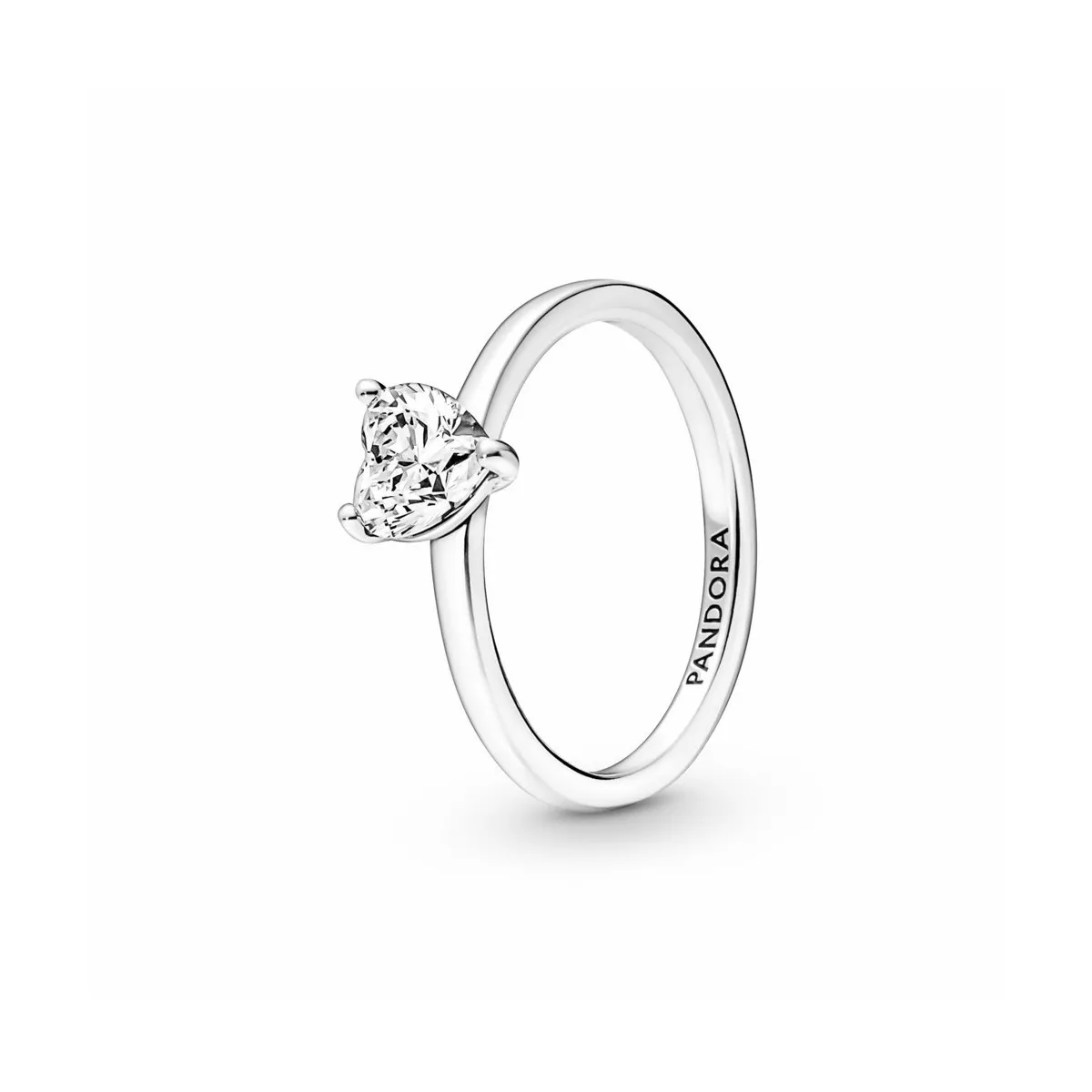 PANDORA ANILLO SOLITARIO CORAZóN BRILLANTE  PANDORA