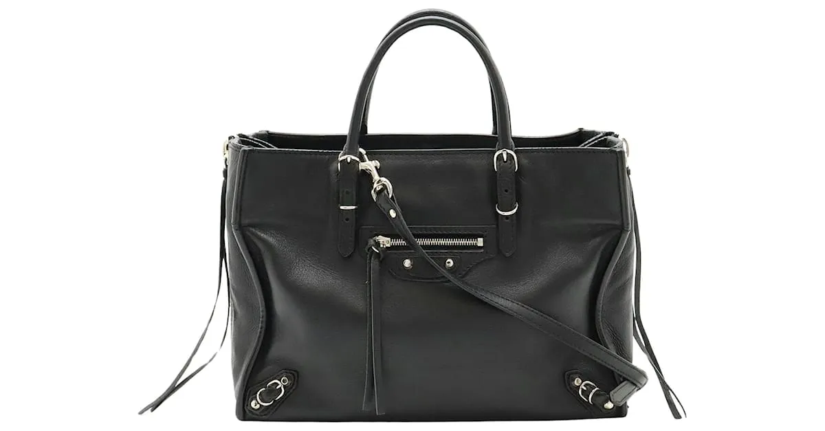 PAPEL A Balenciaga6 ZIP alrededor Negro 