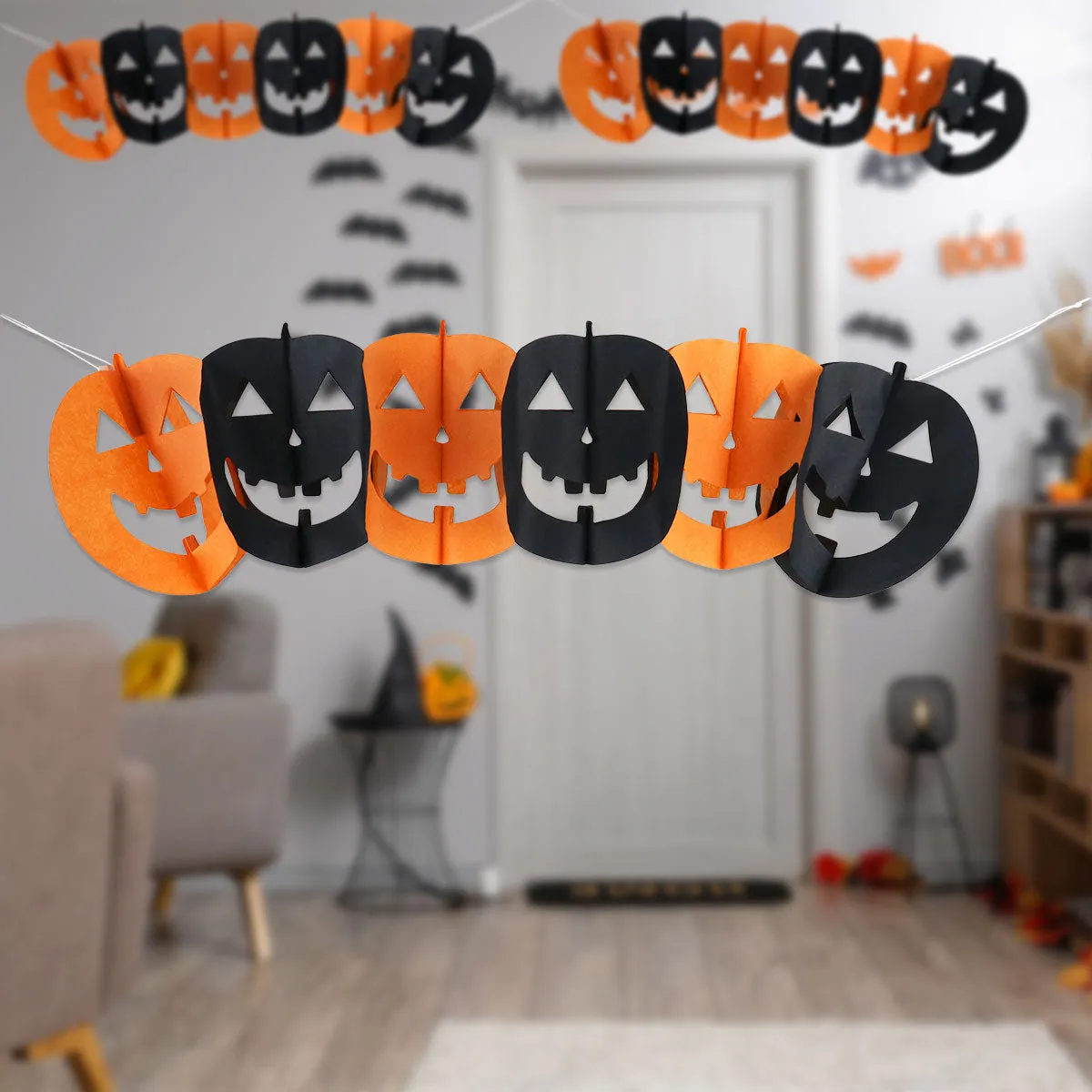 Papel Picado con Diseo de Calabaza