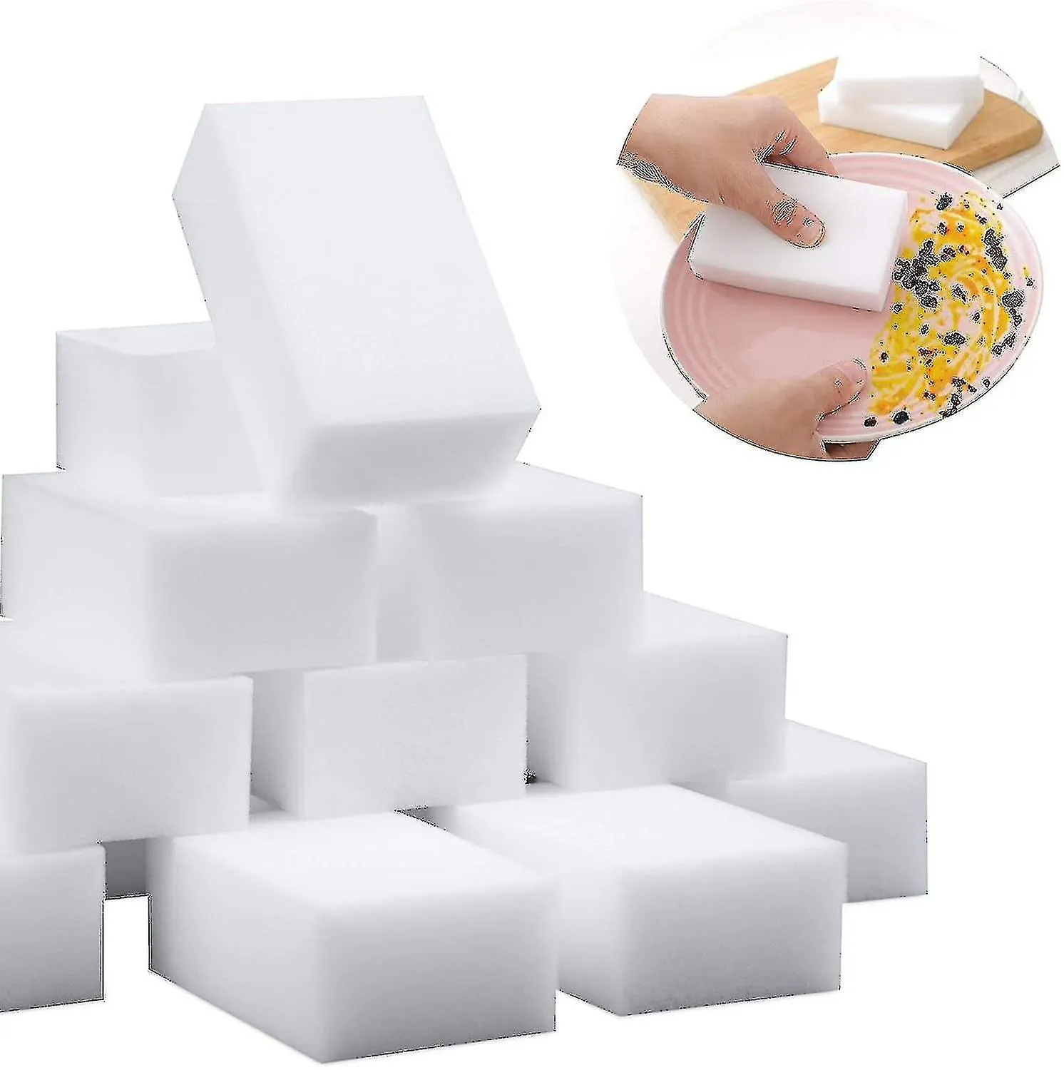 Paquete de 100 Magic Sponge Eraser Esponjas de limpieza a granel