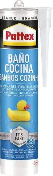 PATTEX SILICONA RESISTENTE AL MOHO PARA BAO Y COCINA  PACK DE 12 UNIDADES