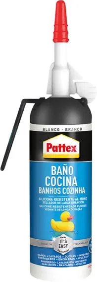 PATTEX SILICONA RESISTENTE AL MOHO PARA BAO Y COCINA  PACK DE 12 UNIDADES