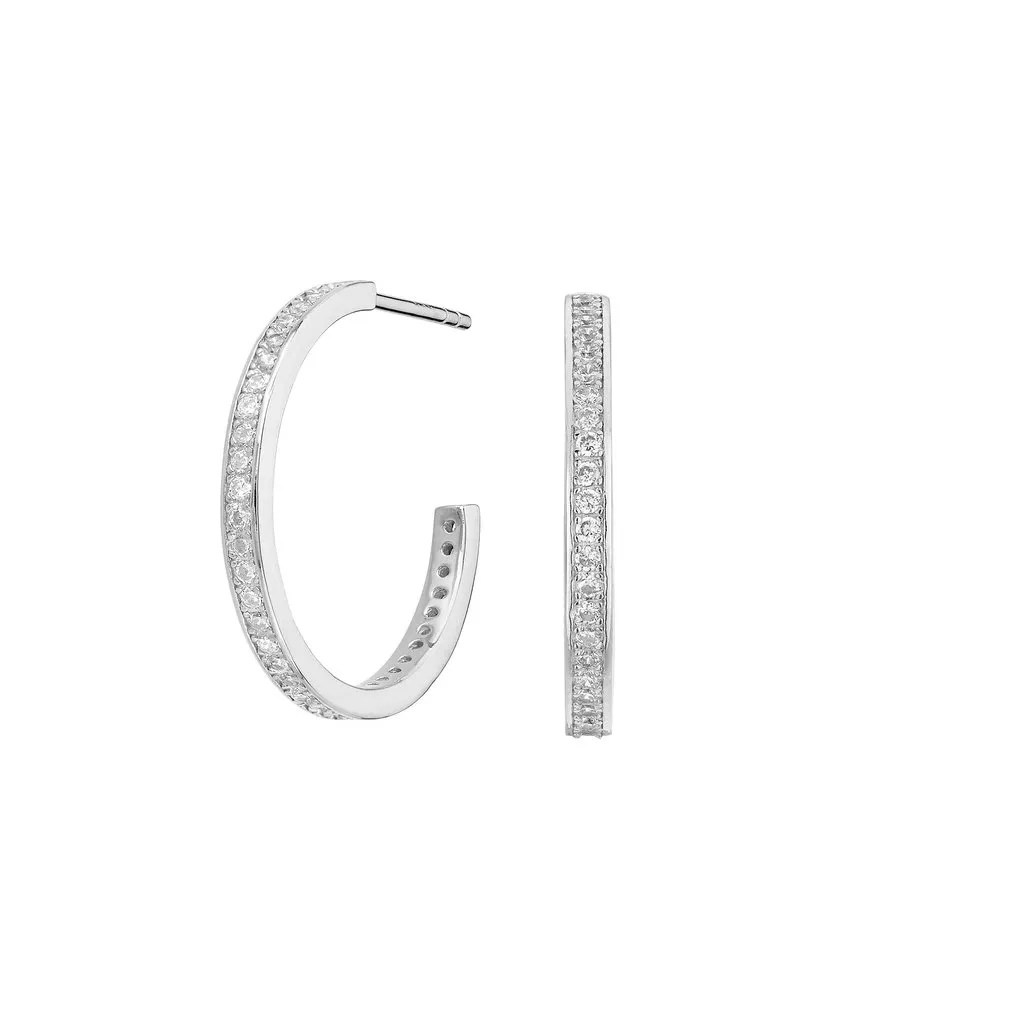 Pendientes Aro Circonitas Plata ITEMPORALITY