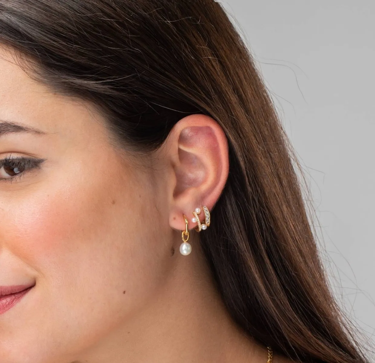 Pendientes Aro Perla