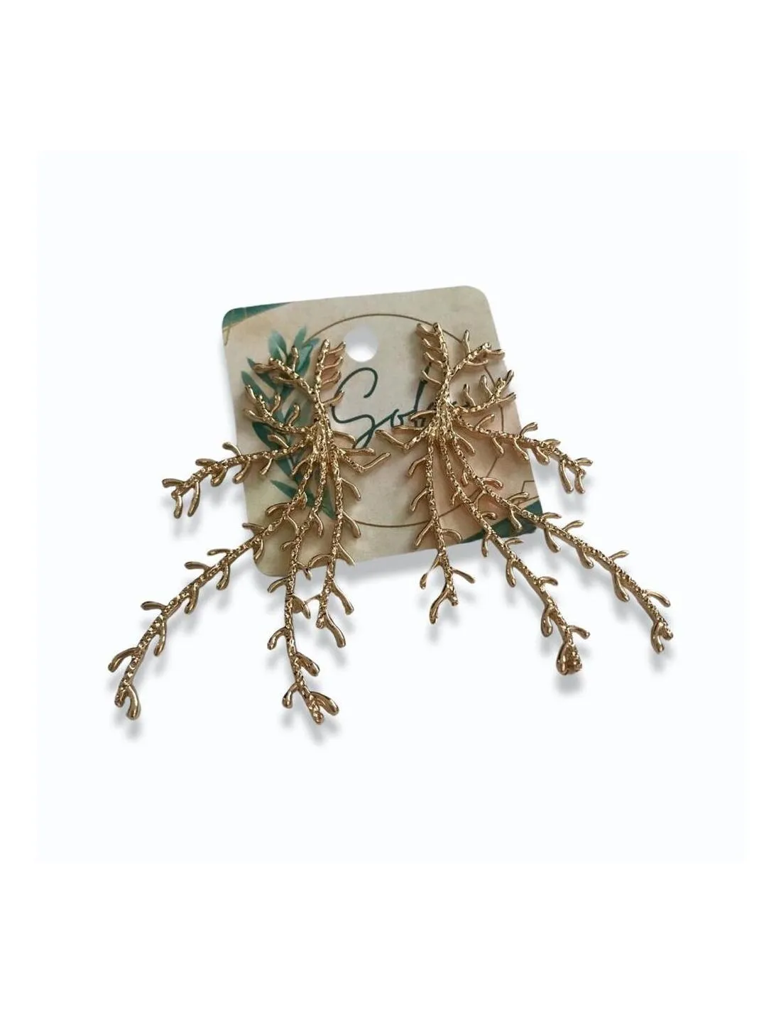 PENDIENTES CON DETALLE DE CORAL SOHO MADRID