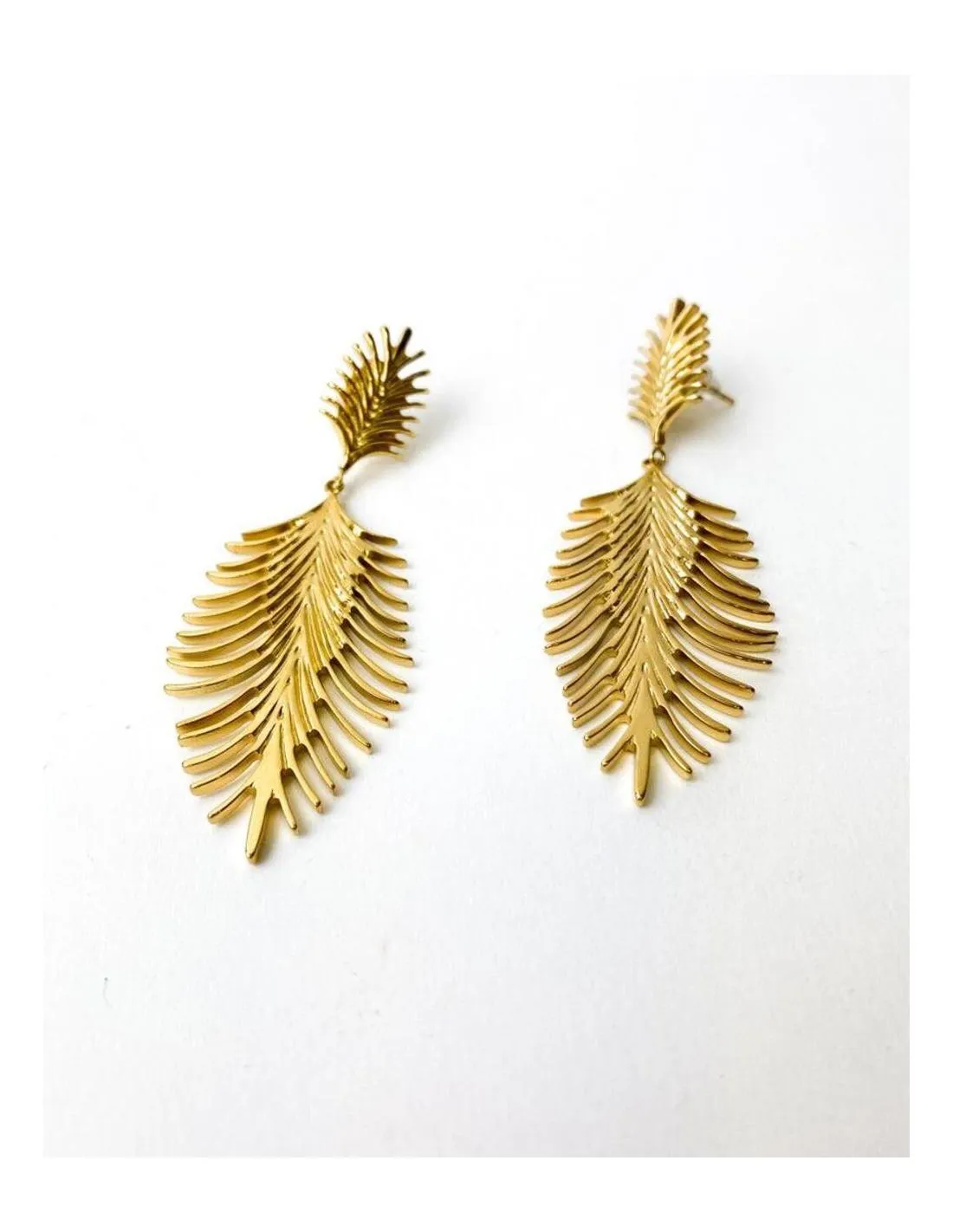 PENDIENTES CON HOJA DE PALMERA SOHO MADRID