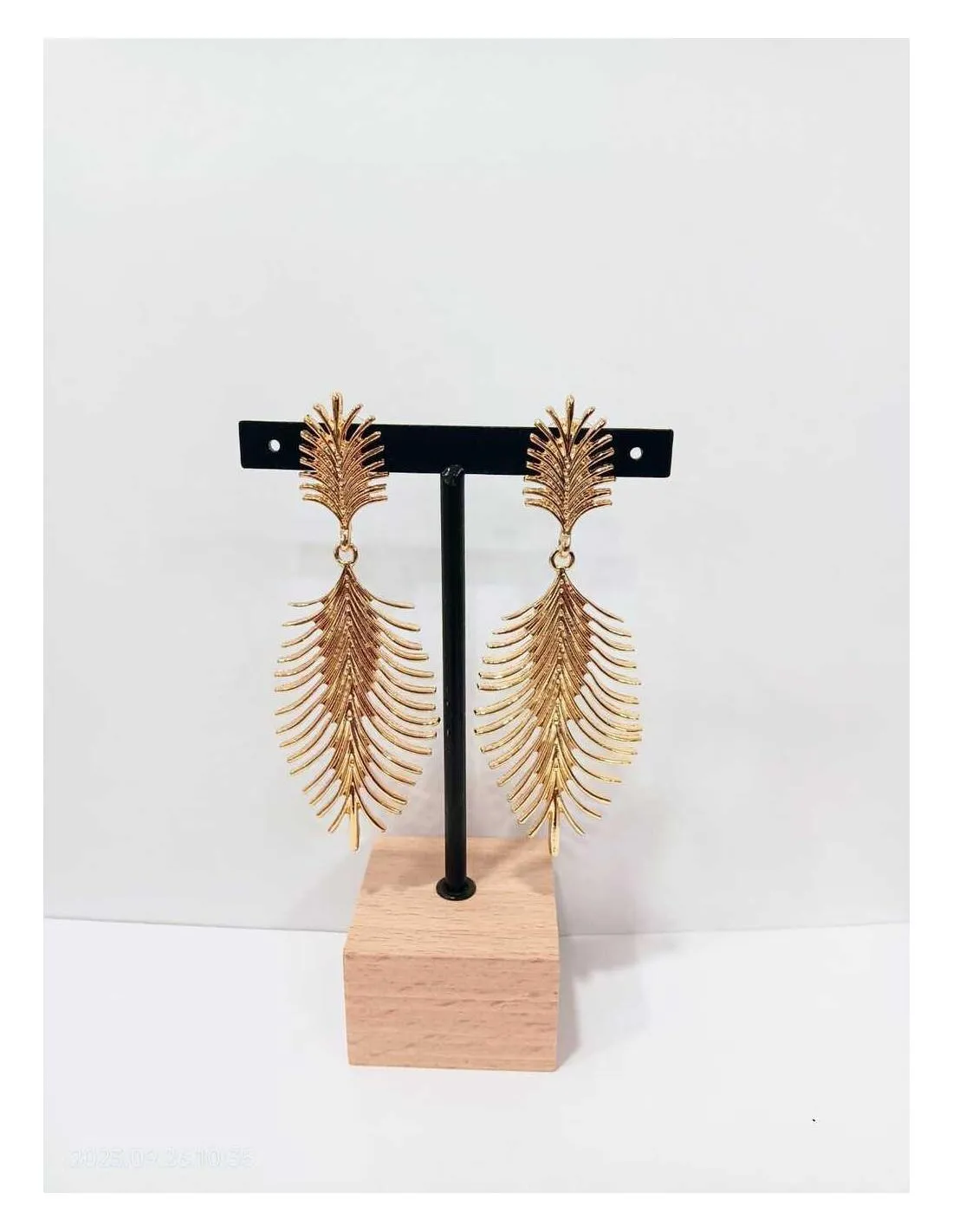 PENDIENTES CON HOJA DE PALMERA SOHO MADRID