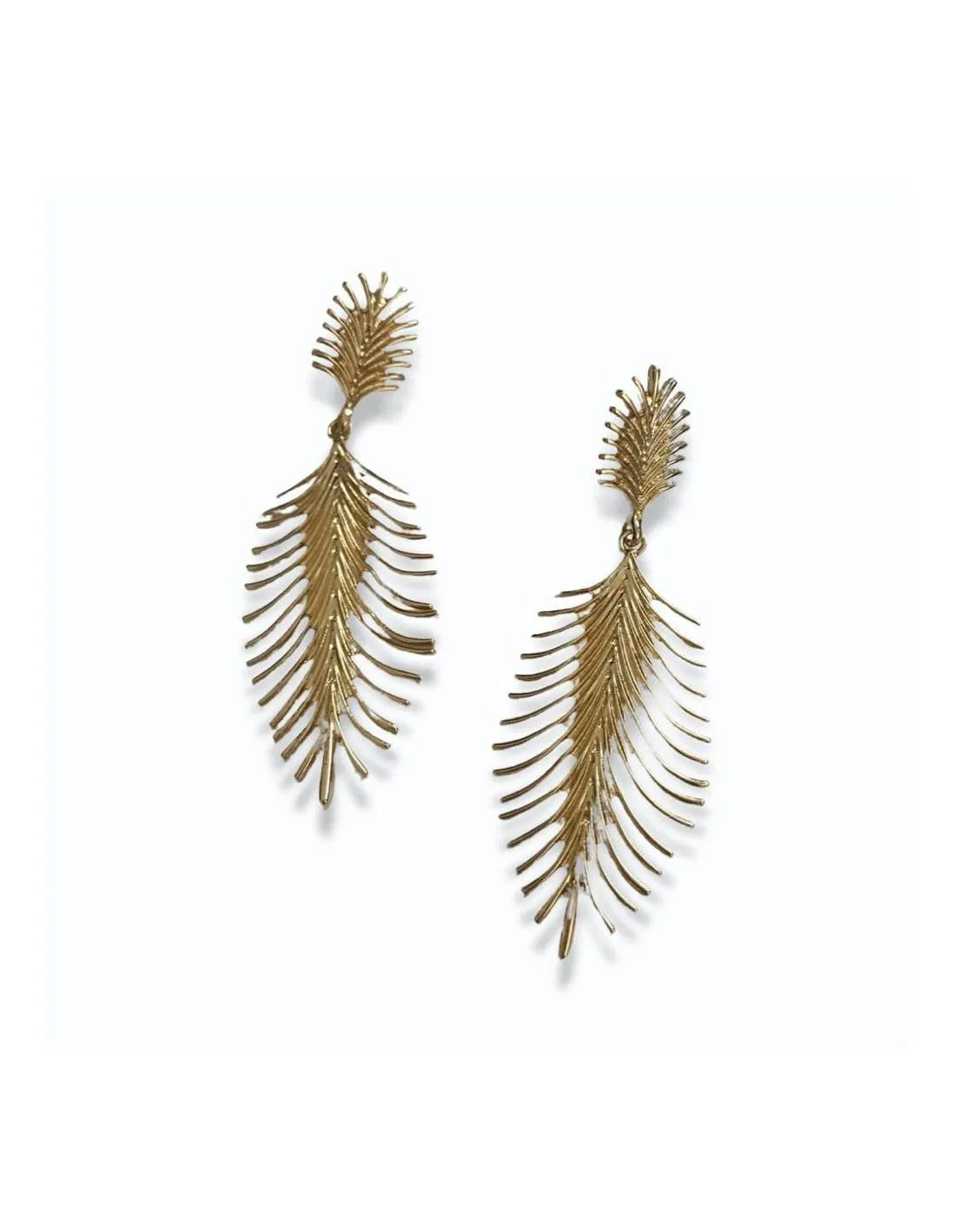 PENDIENTES CON HOJA DE PALMERA SOHO MADRID