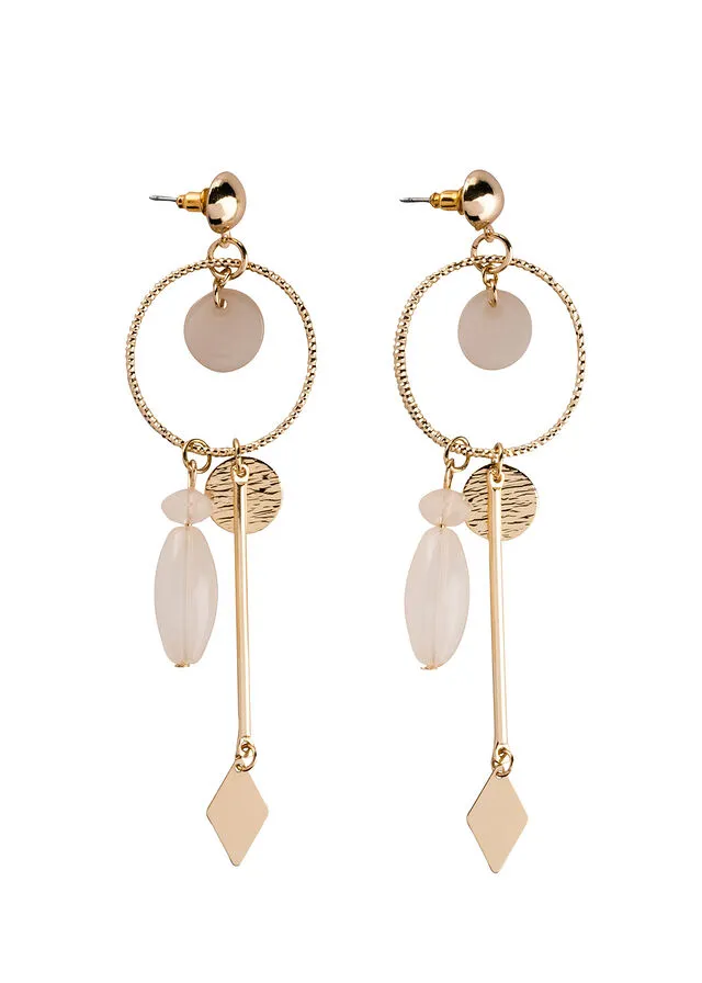 Pendientes Dorado claro/crema
