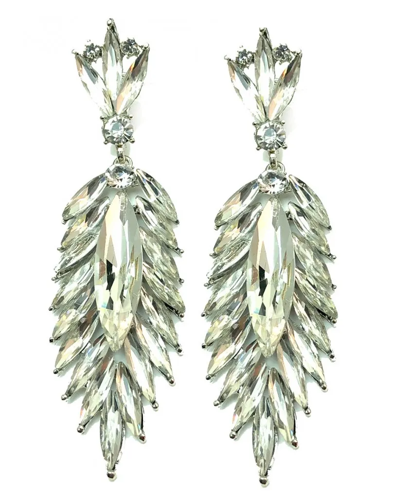 PENDIENTES LARGOS MUJER DE FIESTA TRANSPARENTES, CON LOS QUE RESALTARAS TU ROSTRO
