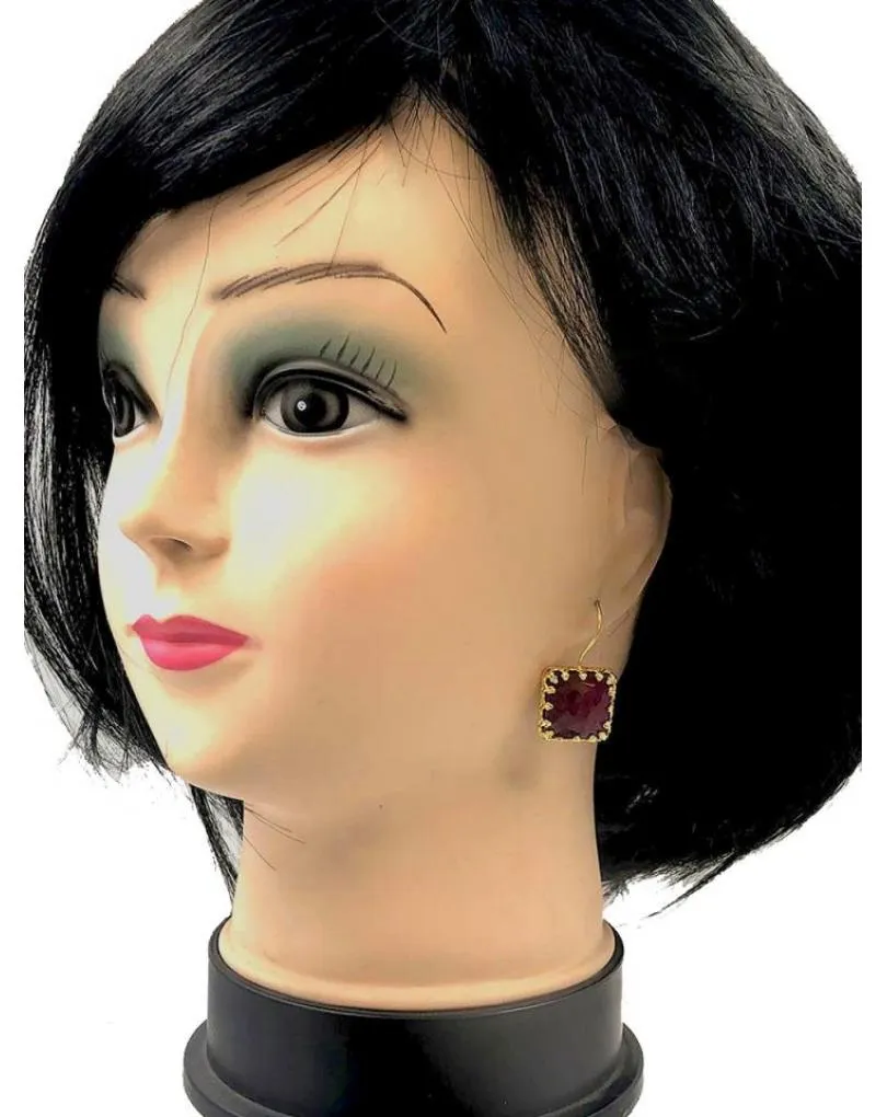 PENDIENTES MUJER BUGAMBILIAS DE DORMILONA CUADRADA