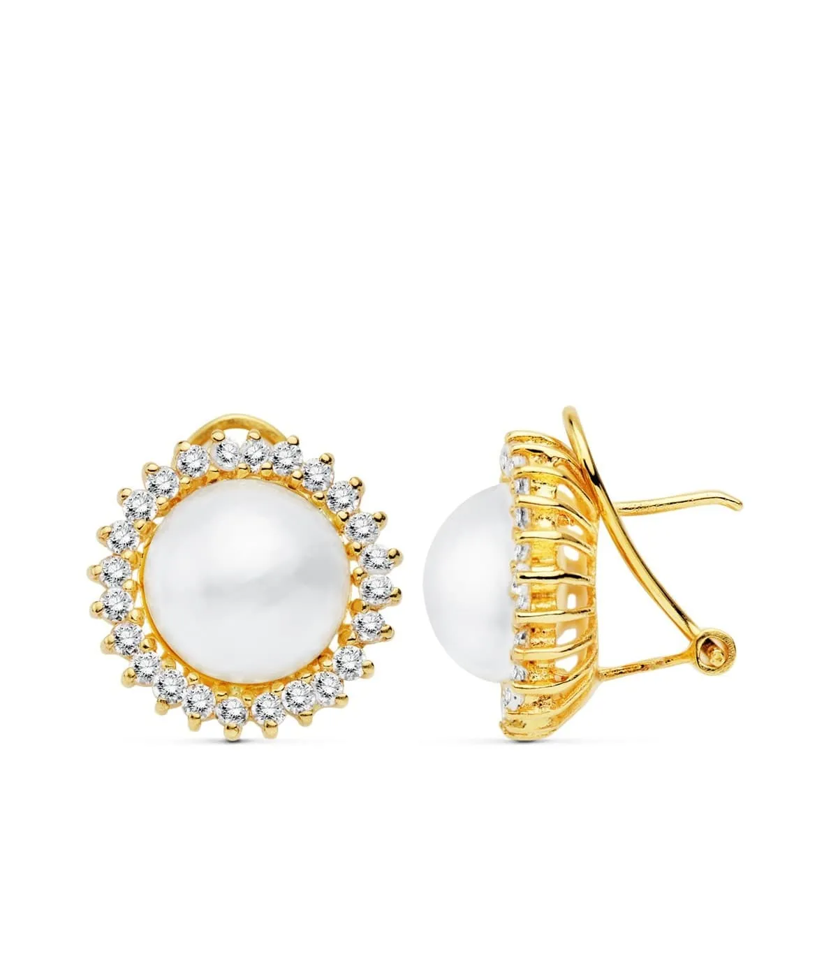 Pendientes Nozomi Perlas de Mabe Oro 18 K 16 MM
