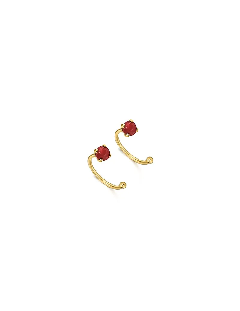 Pendientes Oro 18k Rubies Mujer Lecarre GB19ZA