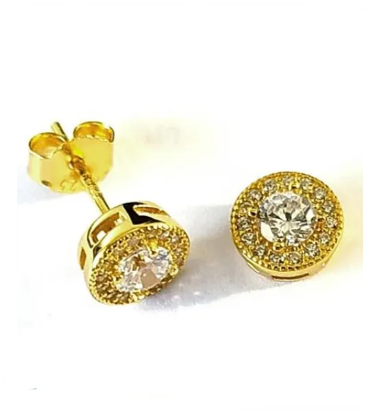 PENDIENTES PC PLATA DE LEY REDONDO  REF.001D