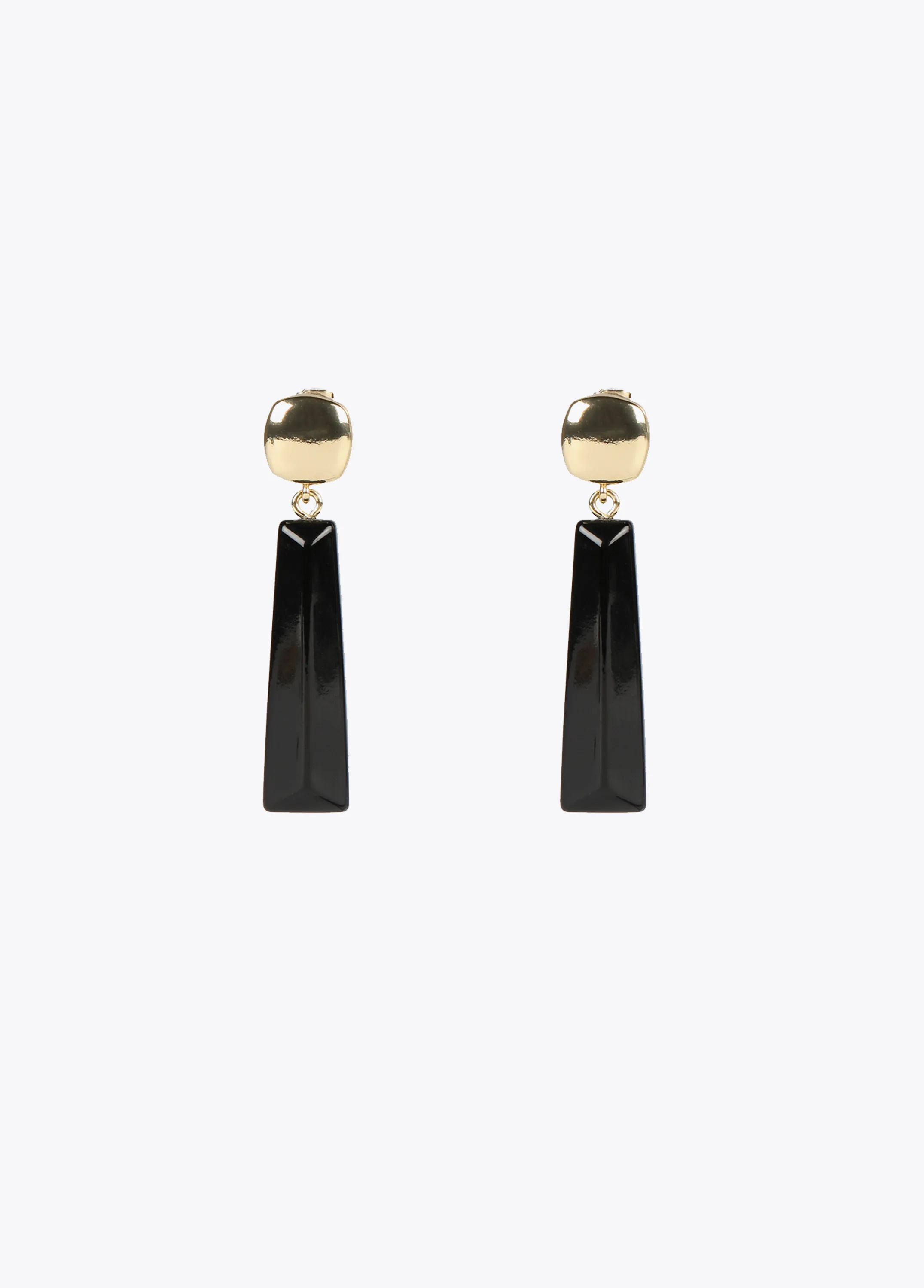 Pendientes pianno trapecio negro Lola Casademunt