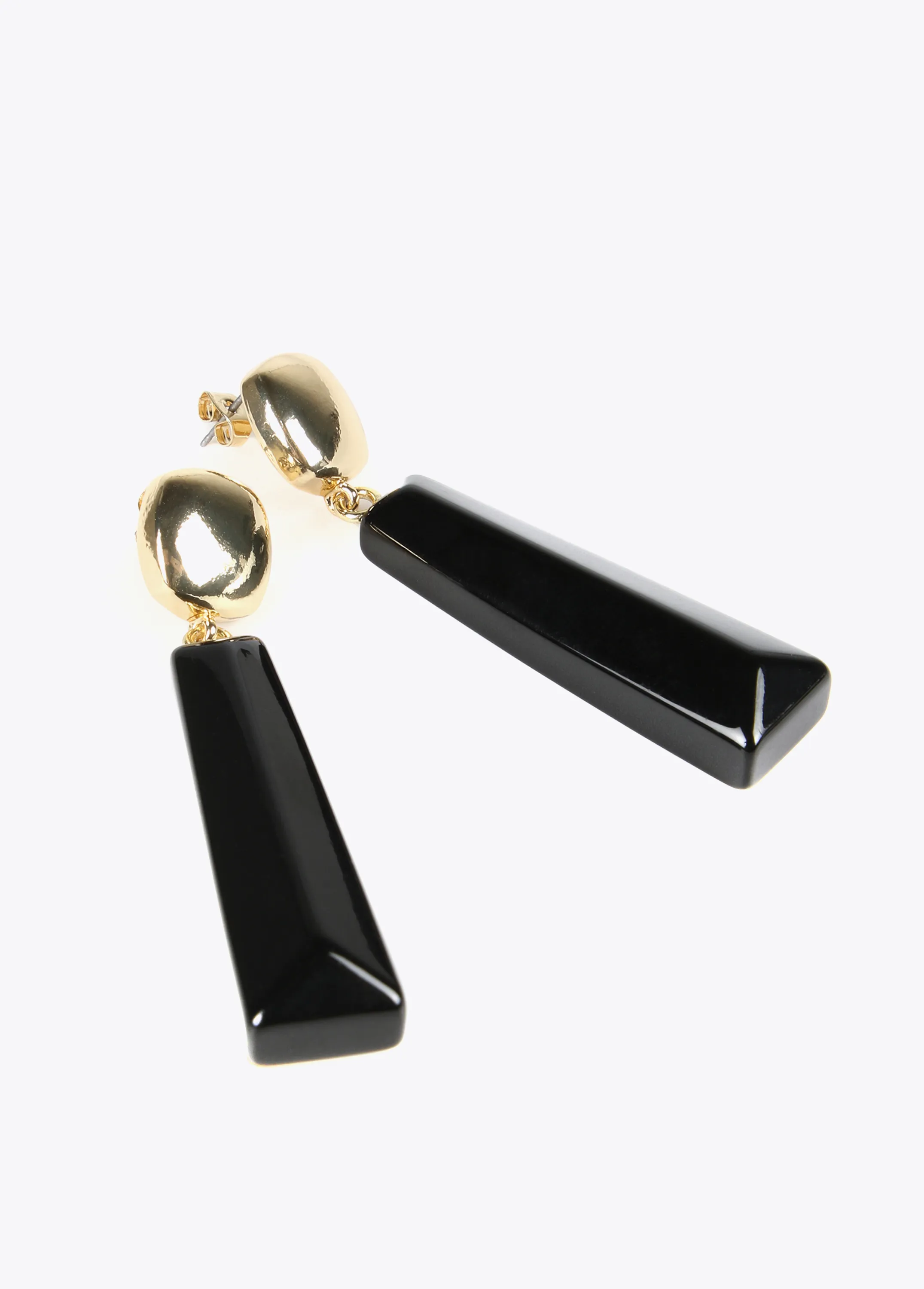 Pendientes pianno trapecio negro Lola Casademunt