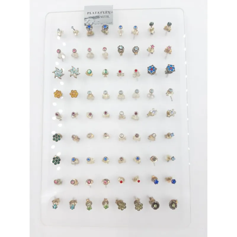 Pendientes plata 925 expositor surtido