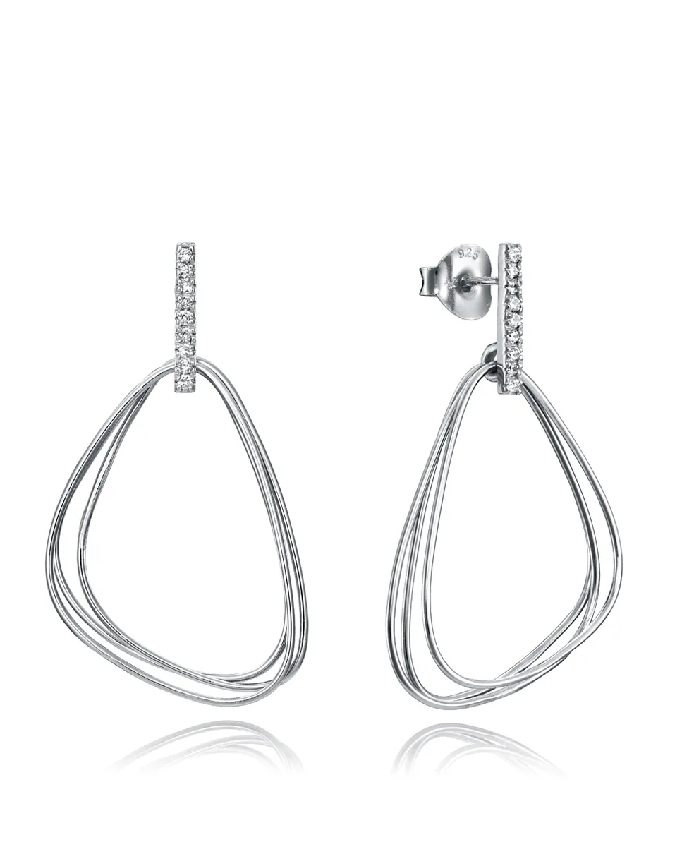 PENDIENTES PLATA CHAPADA EN ORO CON CIRCONITAS 4081E10036