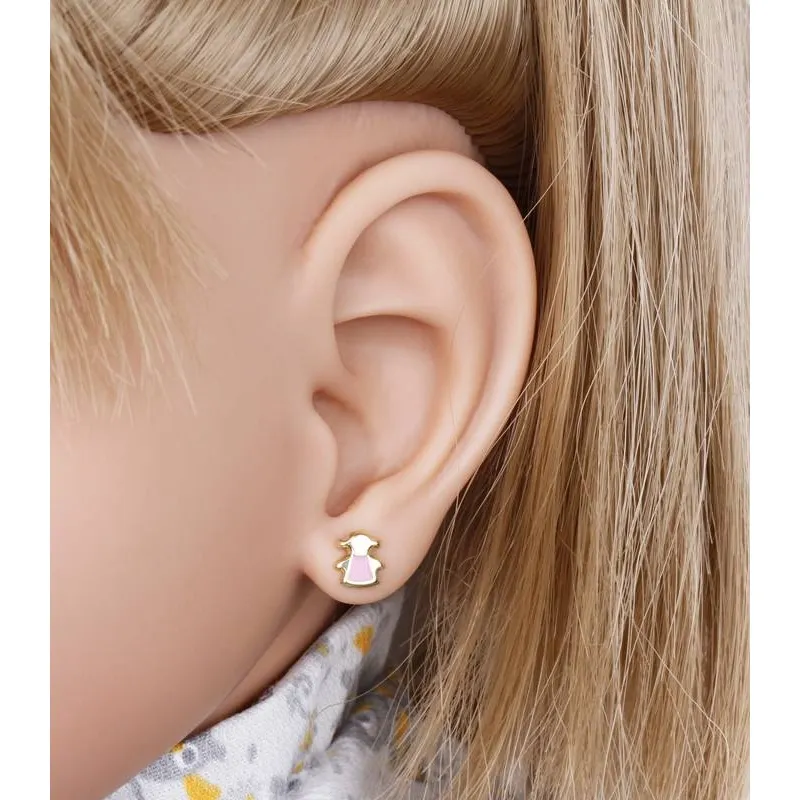 Pendientes "Pink Girl" Oro 18k