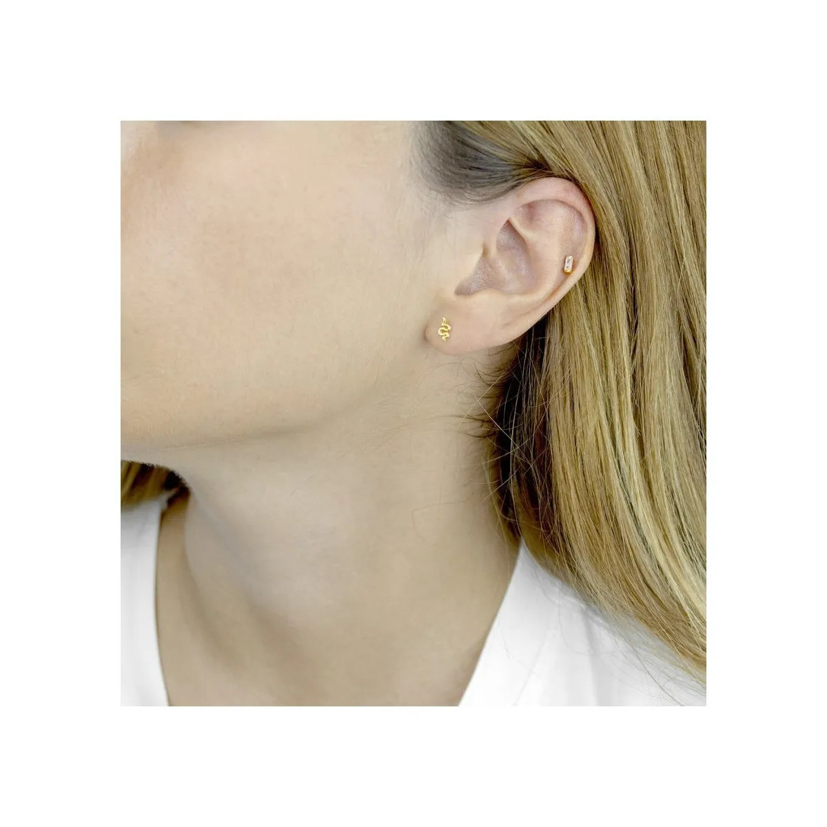 Pendientes Serpiente Dorada