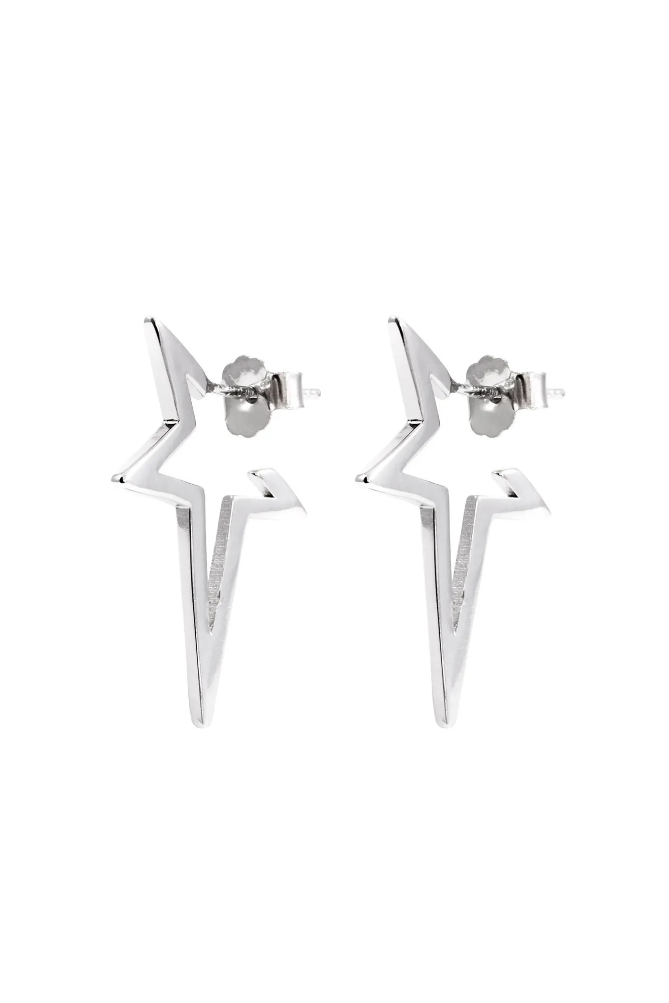 Pendientes Star Punk Plata