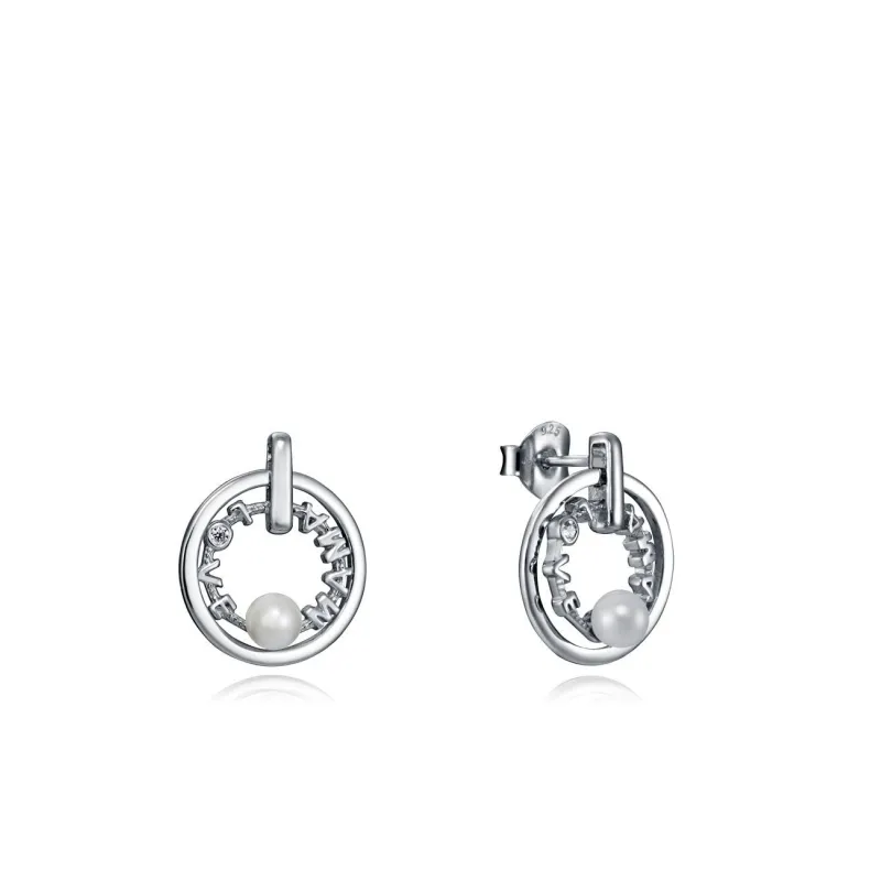 PENDIENTES VICEROY EN PLATA CON DOBLE ARO 4127E00068