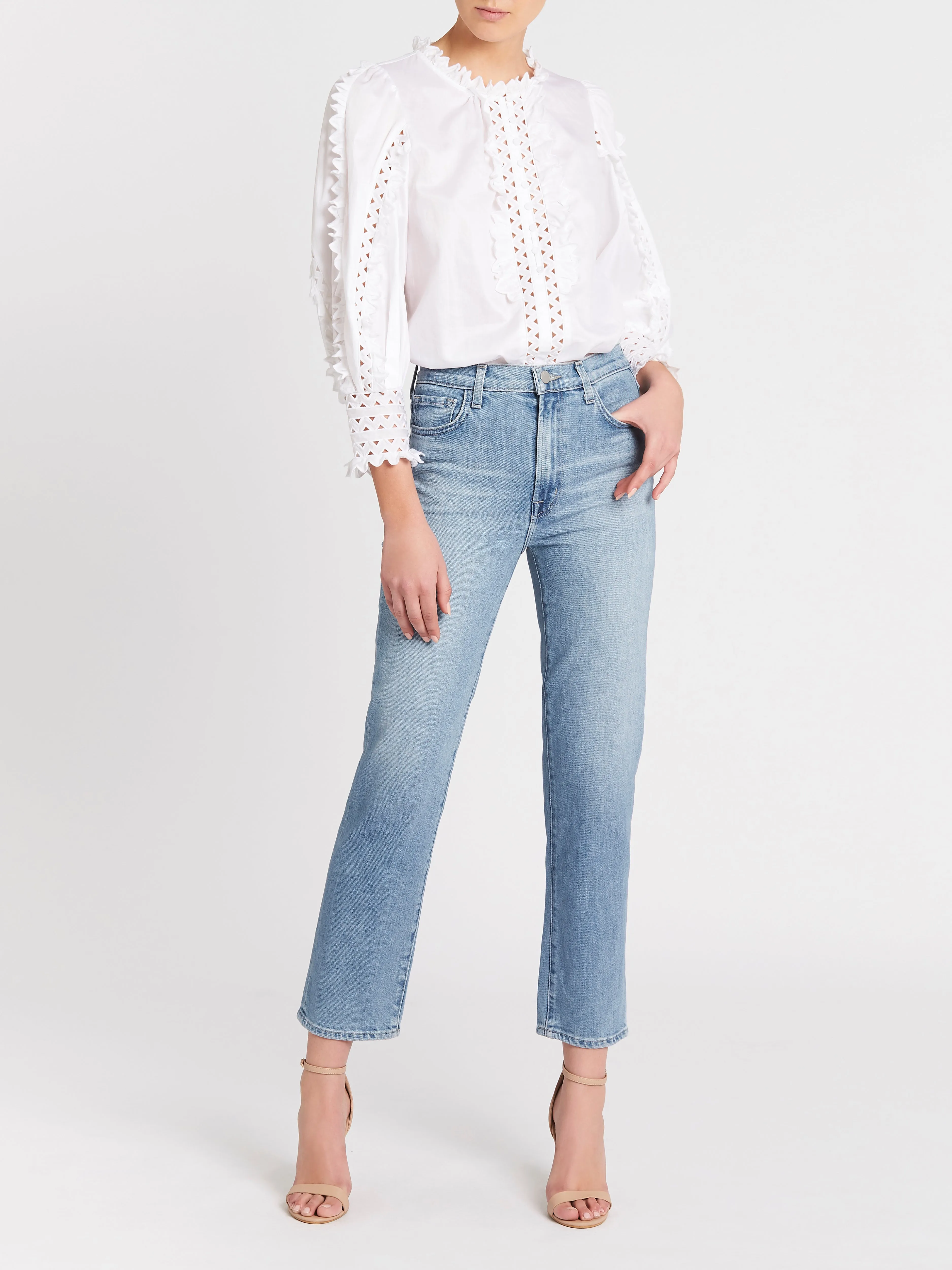Petal Embroidered Top