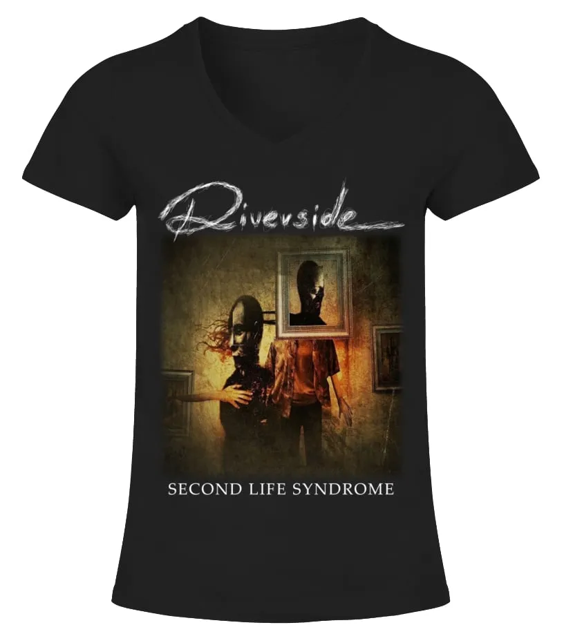 PGSRBK. RIVERSIDE  SECOND LIFE SYNDROME (2005) CAMISETA CUELLO PICO MUJER