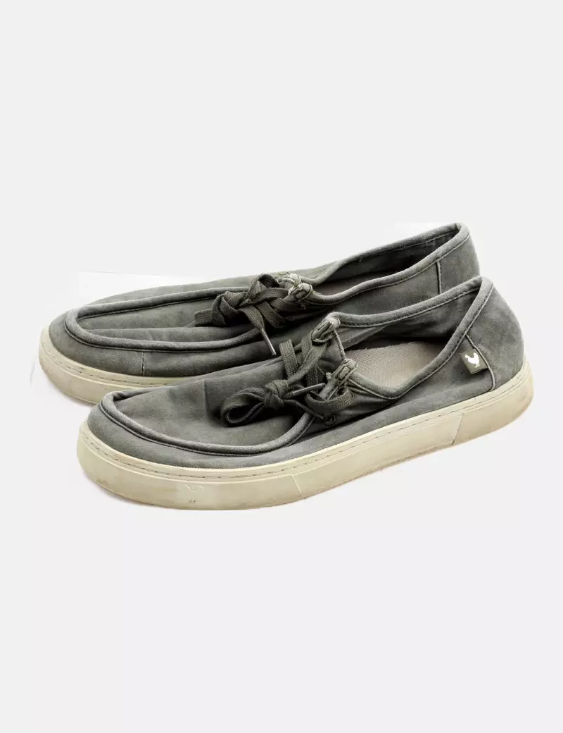 PITAS Mocasín verde cordones