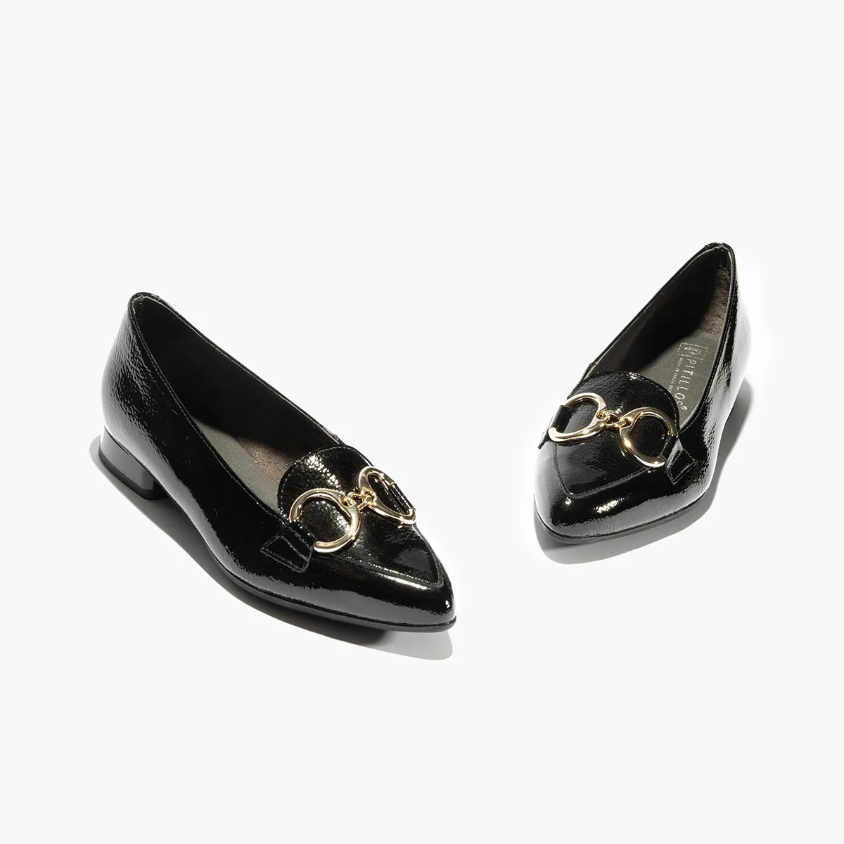 Pitillos zapato bajo vestir mujer piedra y negro 5430